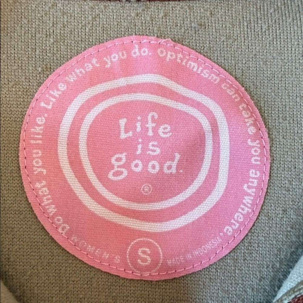 LIFE IS GOOD Women Small Sage Green Quarter Zip Pullover‎ Cozy Fleece Sweatshirt - Picture 7 of 10